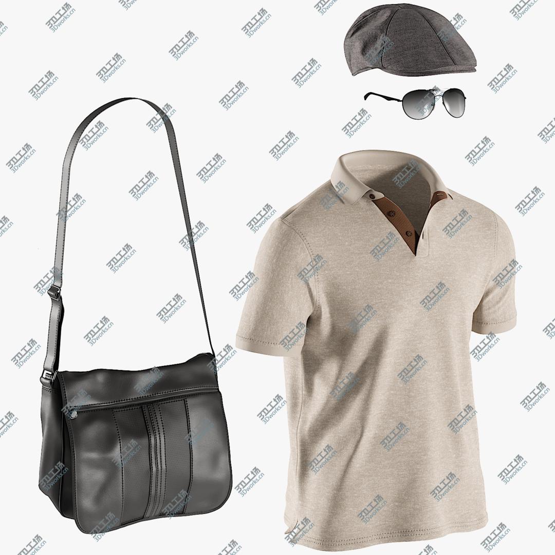 images/goods_img/20210313/Men's Polo with Bag, Hat and Sunglasses 8 3D model/1.jpg